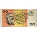 AUSTRALIA 1967 . TWENTY 20 DOLLAR BANKNOTE . COOMBS/RANDALL . LAST PREFIX XBS